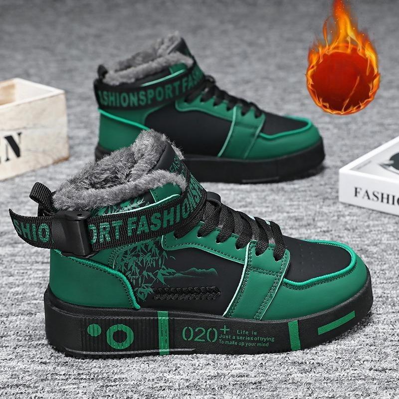 

Women s Shoes Cotton Shoes Winter Girls Comfortable Snow Boots with Thick Fleece Fashion High Top Boots Anti Slip Board Shoes 41 зелёный