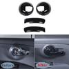 Glossy Black Inner Door Handle Frame Cover Trim For Fiat 500 2010-