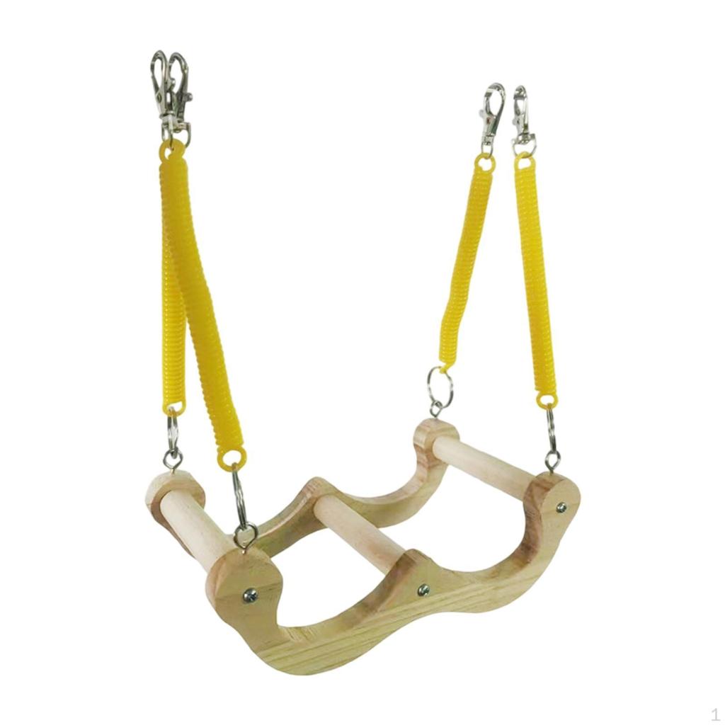 Wood Bird Spring Swing Toy,Parakeet Toy for Cage Accessories,Parrot Perches Parakeet