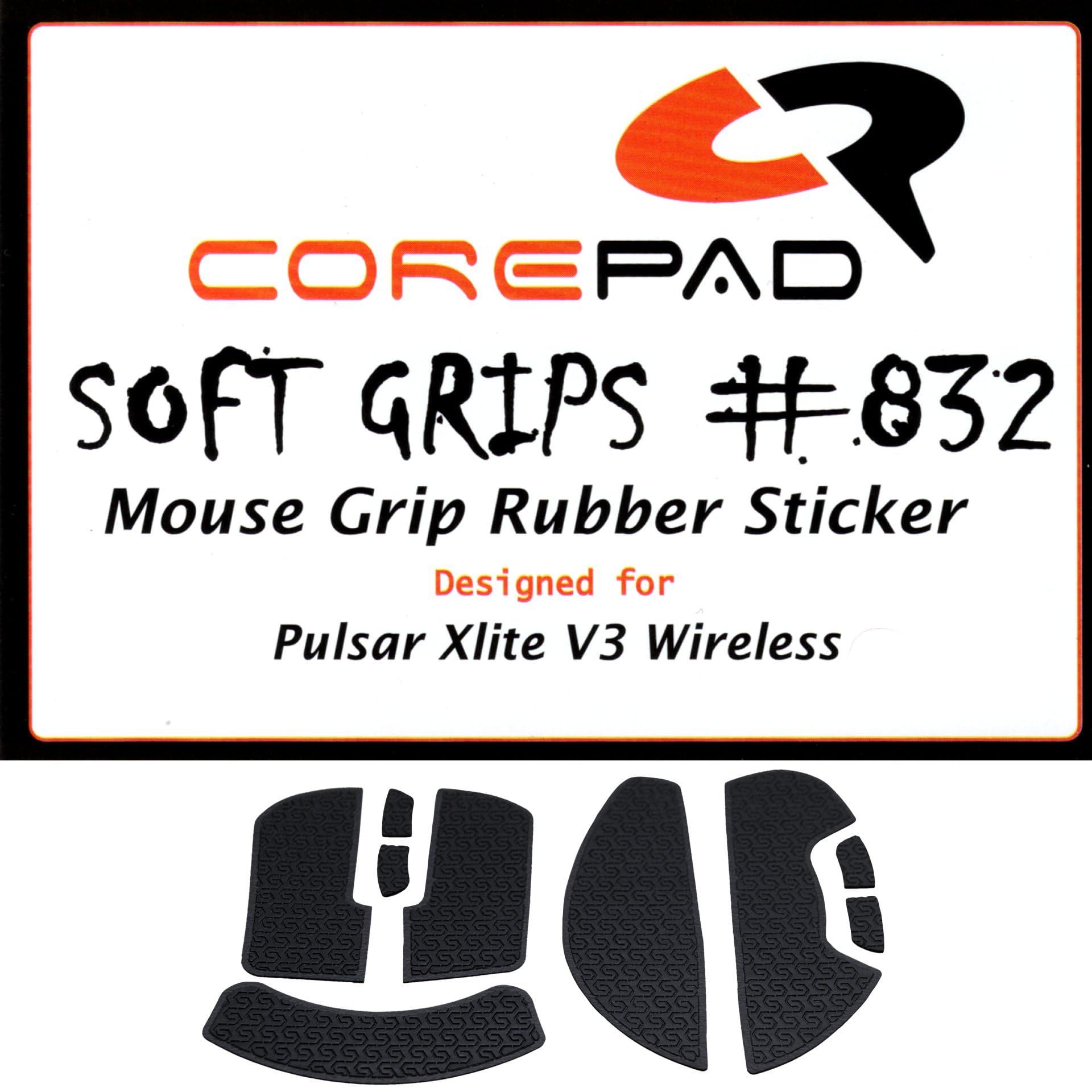 

Corepad Soft Grips Grip Tape for Pulsar XLITE V3 WirelessPulsar XLITE V3 eS Wireless, 1 Set, Soft Polymer Rubber