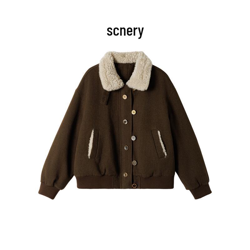 Shangjing Women's Wool-Blend Vintage Quilted Jacket