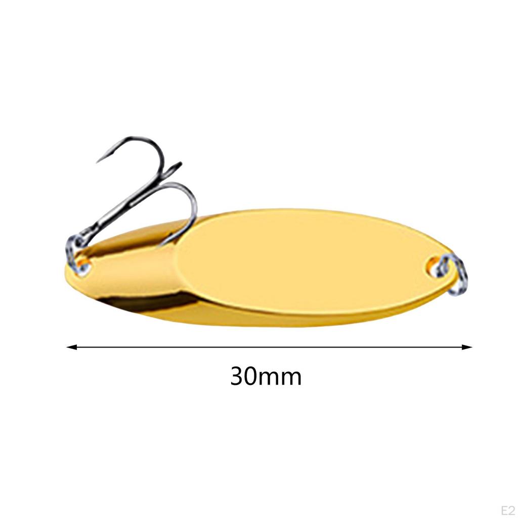 5 Pieces Fishing Spoons Lures Bass Baits Vertical with Hooks Freshwater Jigging