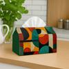 1pc, 2d Flat Printing, Tissue Box Modern Abstract Geometric Pictures Printed Tissue Box, Suitable for Bathrooms, Living Rooms, Bedrooms, Dressing Tabl