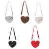 2024 Shoulder Bags Heart Shape Rivet Crossbody Bag Leather Phone Bag for Girl Women