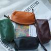 Thayakii Women's Cosmetic Pouch, Small Item Storage Bag, Cute and Fashionable Lightweight Handbag with a Simple Design, Made of Genuine Leather,