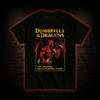 Dumbbells & Dragons T-Shirt Men's Vintage Gym Parody Print Classic Muscle Dragon Graphic Short