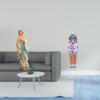 Virgin Mary Kabuki Geisha Figurine Decorative Resin Statue Blessed Lady Artwork Japanese Kimono Doll