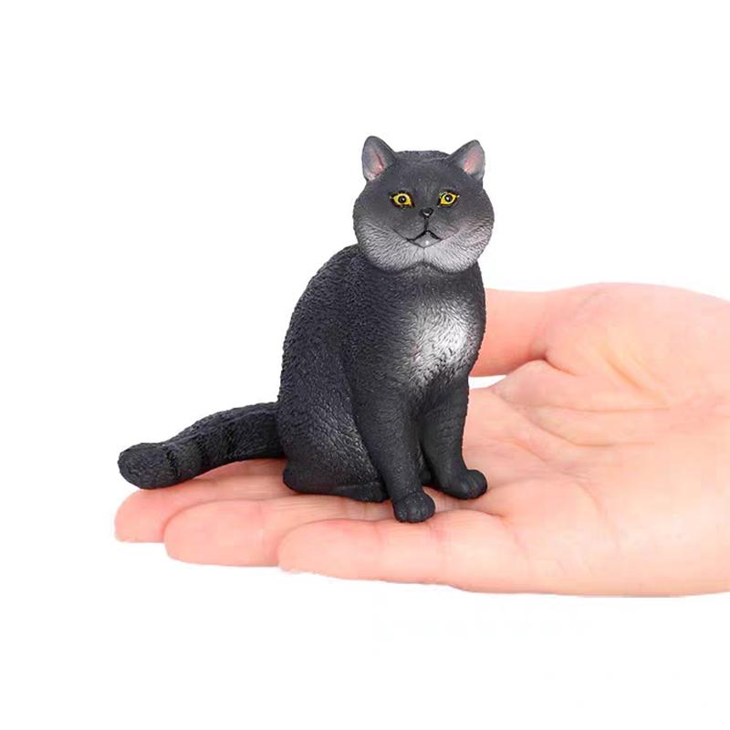 Simulation Static Pet Animal Solid Static Home Felinae Ornament British Shorthair Cat Model Pet Cat Action Figure Decoration