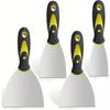 5-pack Spackelspade Skrapa, Rostfritt Stål Spackelspade Skrapa, Tapetskrapa Färgskrapa Verktyg för Spackling av Gips och Lera, Tejpning