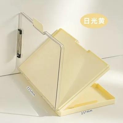

A4 multifunctional folder, student board clip, file box, writing pad storage box