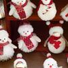 Pupazzo di Neve Peluche Ciondolo di Natale Appeso all'Albero di Natale Ciondolo Carino Bello Decorazione Scena Ornamenti da Appendere all'Albero di Natale