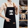 Stain-Resistant Women's Catering Waist Apron with Logo Printing