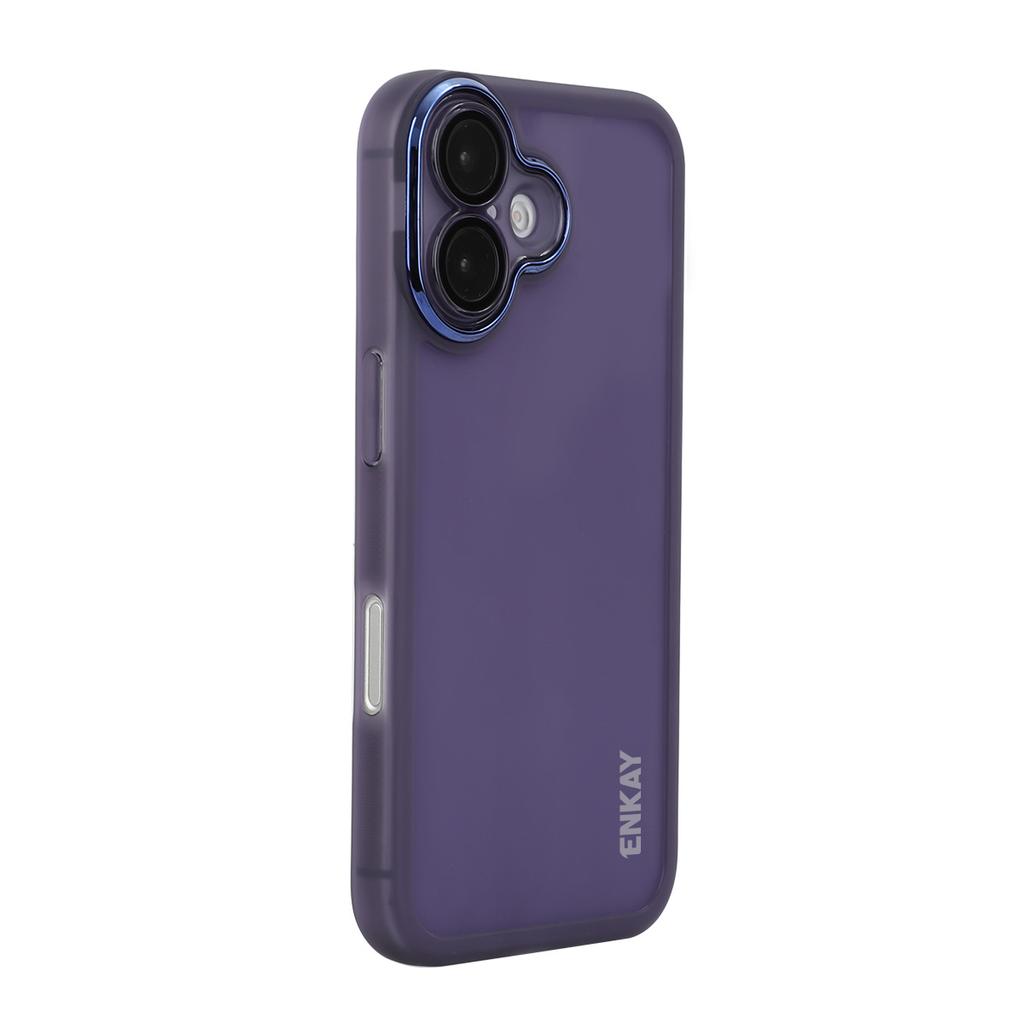 For iPhone 16 Plus Case Matte TPU Phone Cover with Lens Film