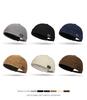 Autumn and Winter Corduroy Brimless Casual Hat, Personalized Yuppie Hat, Men's and Women's Striped Velvet Melon Skin Hat