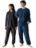 Duerfusa Thin Yet Warm Pajama Set, Fluffy Top and Bottoms, Winter Loungewear, Loose Fit, Unisex, Anti-Static, Soft Flannel and Double-Sided Fleece Paj