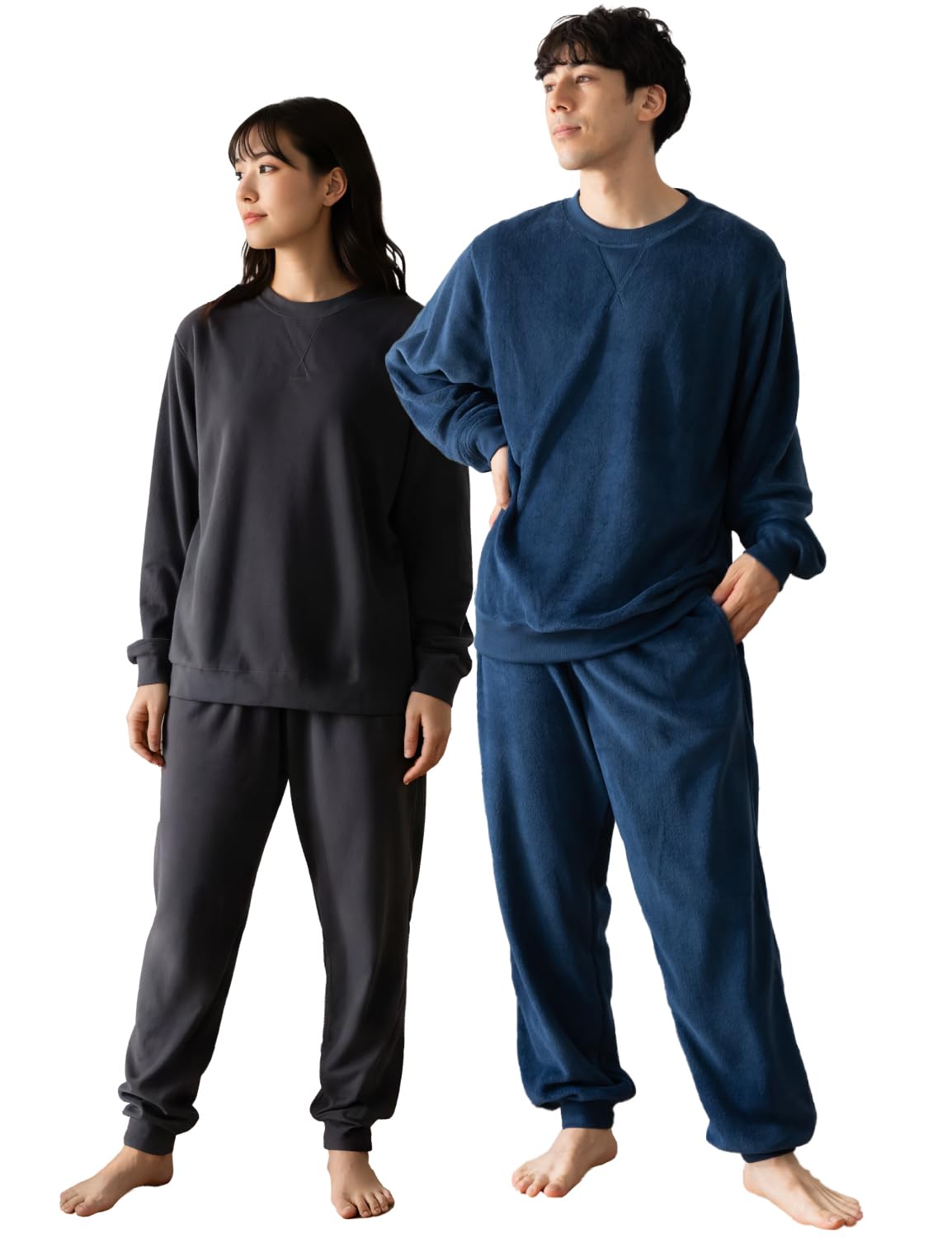 

Duerfusa Thin yet Warm Pajama Set, Fluffy Top and Bottoms, Winter Loungewear, Loose Fit, Unisex, Anti-Static, Soft Flannel and Double-Sided Fleece Paj