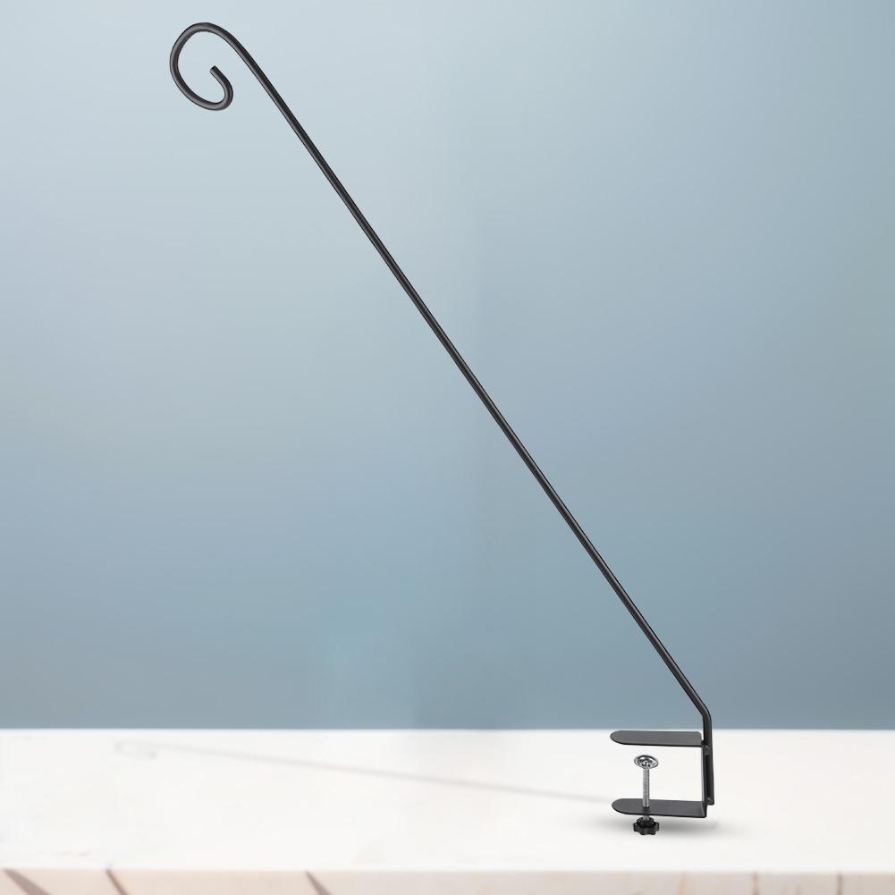 Heavy Duty Deck Hook Clamp On Deck Hook Multi-Function Bird Feeder Hanger Hook Extended Plant Hanger for Lanterns Wind Chimes