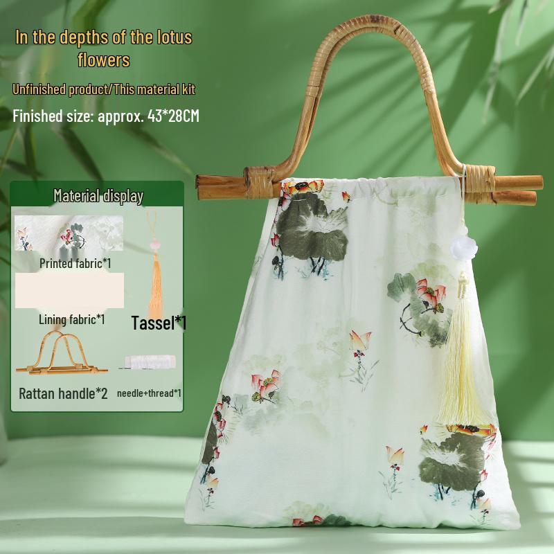 Bamboo Joint Bag DIY Kit: Handmade Chinese-Style Heritage Bag for Team Building and Salon Events