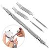 Hand Tool Watch Repair Tool Silver Changing Double-head Metal Pin Barrette Removing With 4 Extra Tips 135mm*6mm