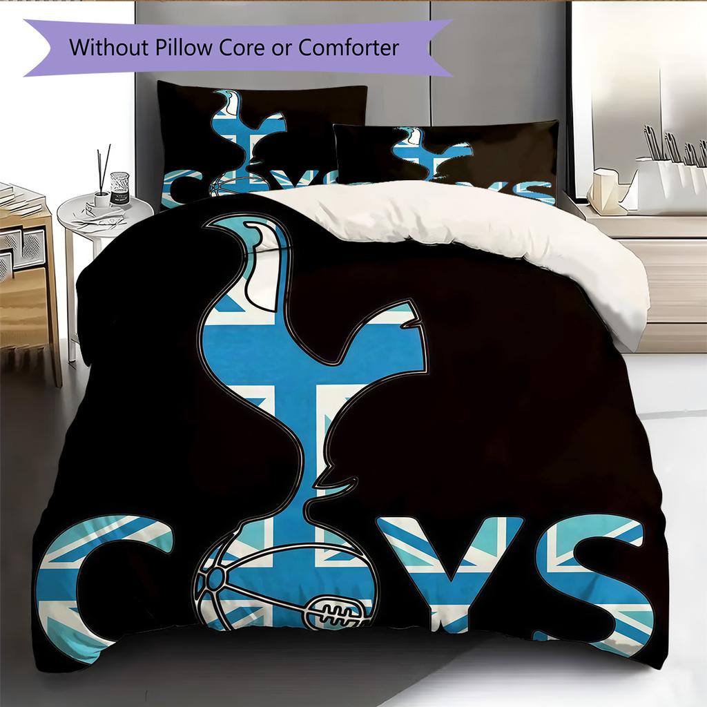 Tottenham Logo  Bedding Quilt Set Quilt Cover Pillowcase Home Decoration Birthday Gift (1 * Duvet Cover + 2 * Pillowcase, Without Core)