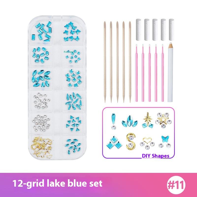 1 Set Dental Tooth Gems Crystal Diamond Heart Round Shaped Ornament Diy Tools Various Shapes Color Teeth Jewelry Denture