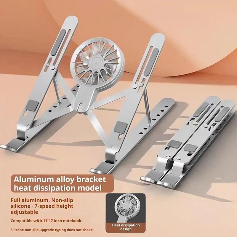 Tablet Stand Laptop Stand Notebook Holder Portable Aluminum Alloy Laptop Cooling Holder Fan Portable Laptop Cooling Holder