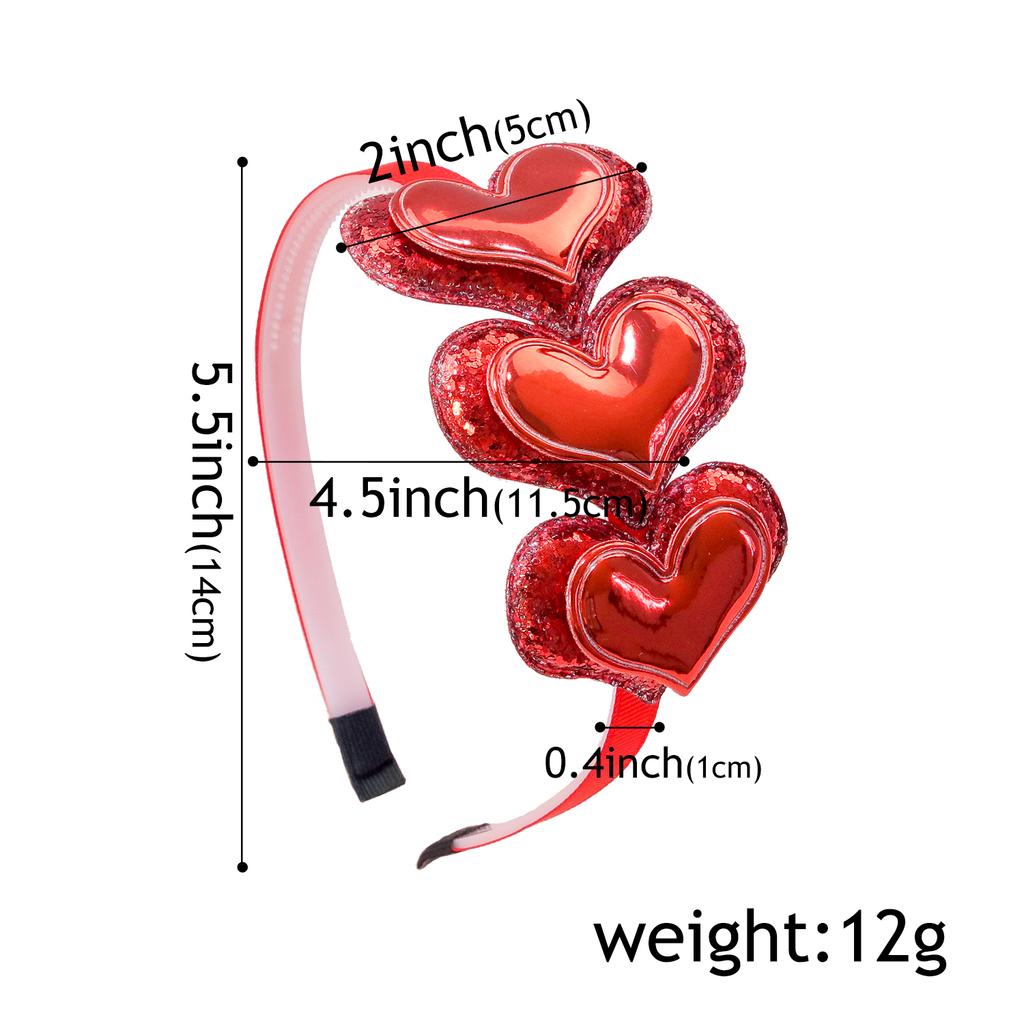 1 Stück Valentinstag Stirnbänder für Mädchen Glitzer Herzförmiges Haarband Mädchen Stirnbänder Kopfschmuck Kinder Kinder Haarschmuck