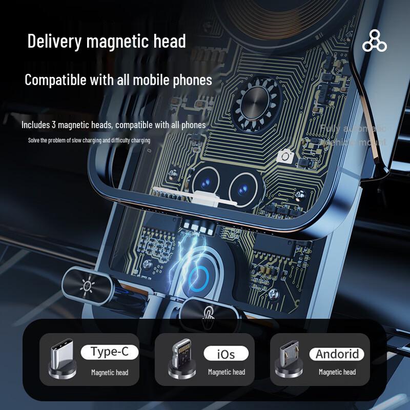 Suporte Magnético para Celular de Carro OIMG com Carregamento Sem Fio e Sensor Inteligente