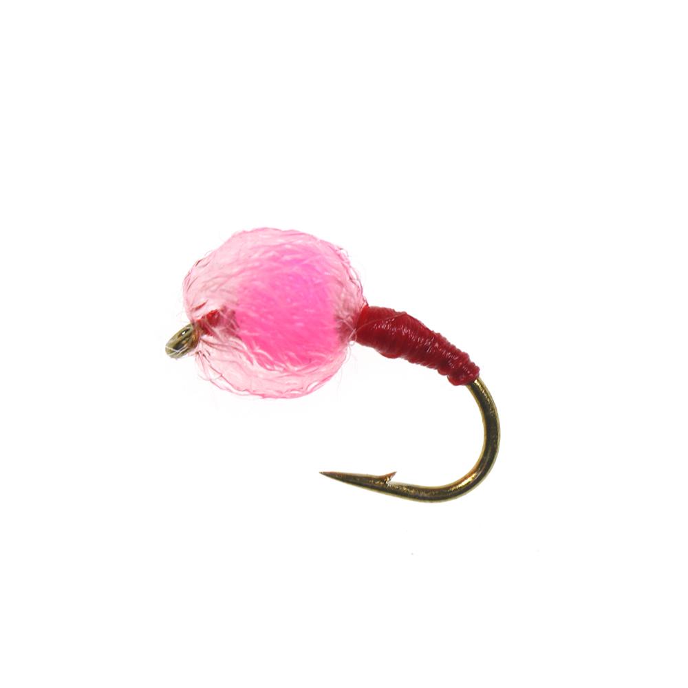 5pcs 10 Pcs/box Translucent Tungsten Bead Core Hard Egg Fly Glo Bug Fly Fishing Flies Lures Size 12#