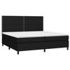 VidaXL Slat Bed Base with Mattress and LEDs, Upholstered Bed with Headboard, Double Bed, Adult Bedroom Bed, 3134823