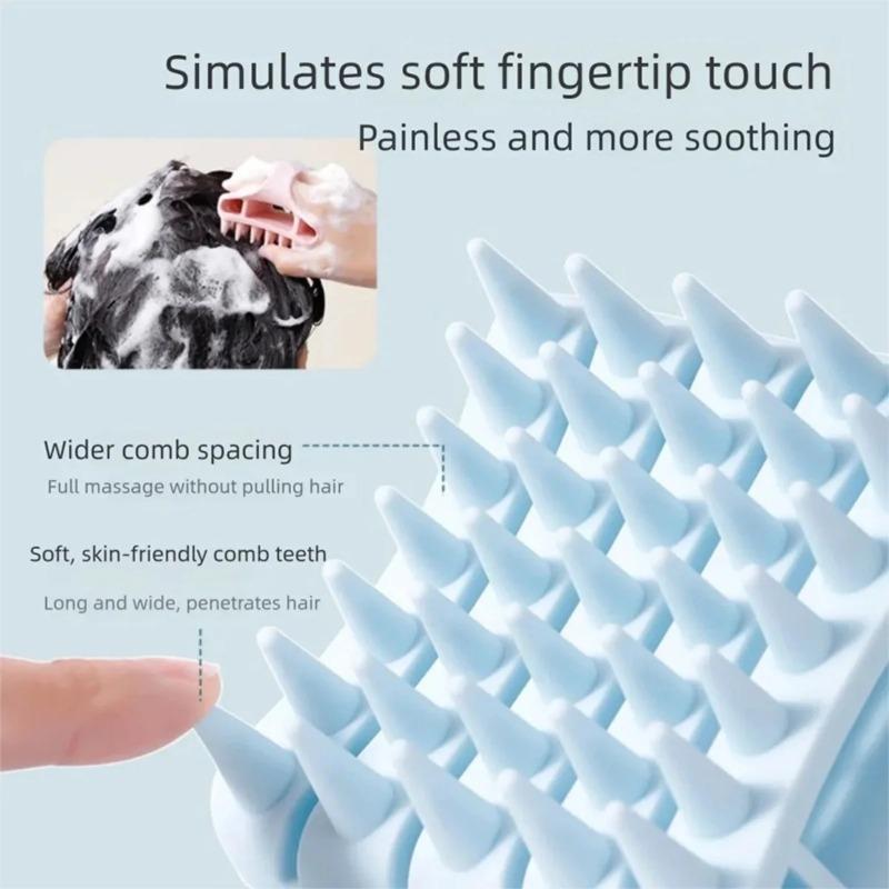 Silicone Shampoo Comb Skin Massage Shampoo Brush, Scalp Massage Comb, Bathroom Cleaning Shampoo Comb Beauty Tools