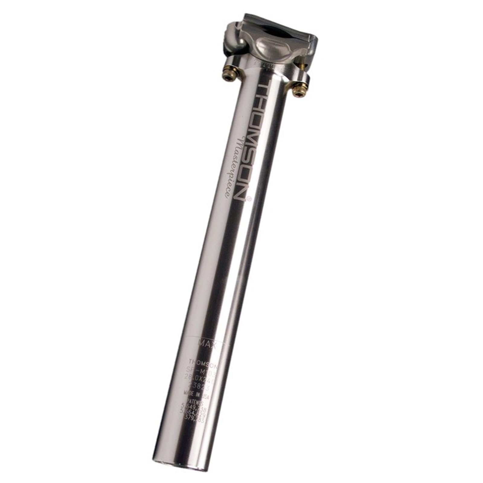 

THOMSON MASTERPIECE Seatpost with setback SPM102SBSL Silver 27.2mm/240mm серебряный
