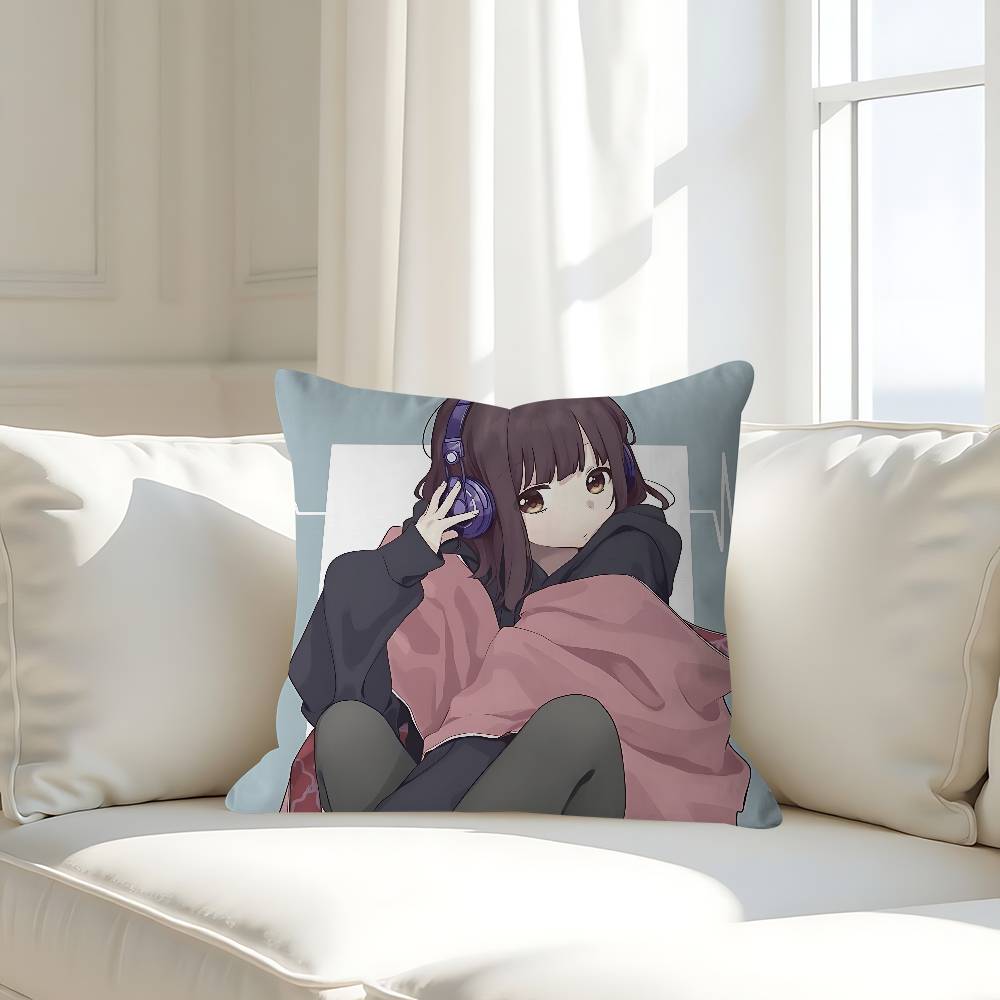 

M-Менхера-чан Персонализированная наволочка-пыльник для подушки Спальня Детская вечеринка Украшение Наволочка День рождения Детский подарок 16x16Inch