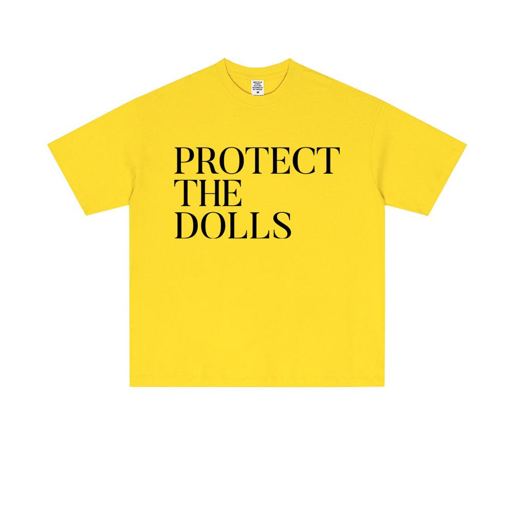 Pedro Pascal Protect The Dolls Same Style Print T Shirts Summer Men Women Fashion Oversized Tshirt Casual Cotton Vintage Tshirt