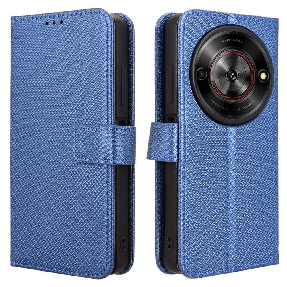 

For ZTE Blade A75 5G/nubia Focus Case PU Leather Diamond Texture Wallet Phone Cover C