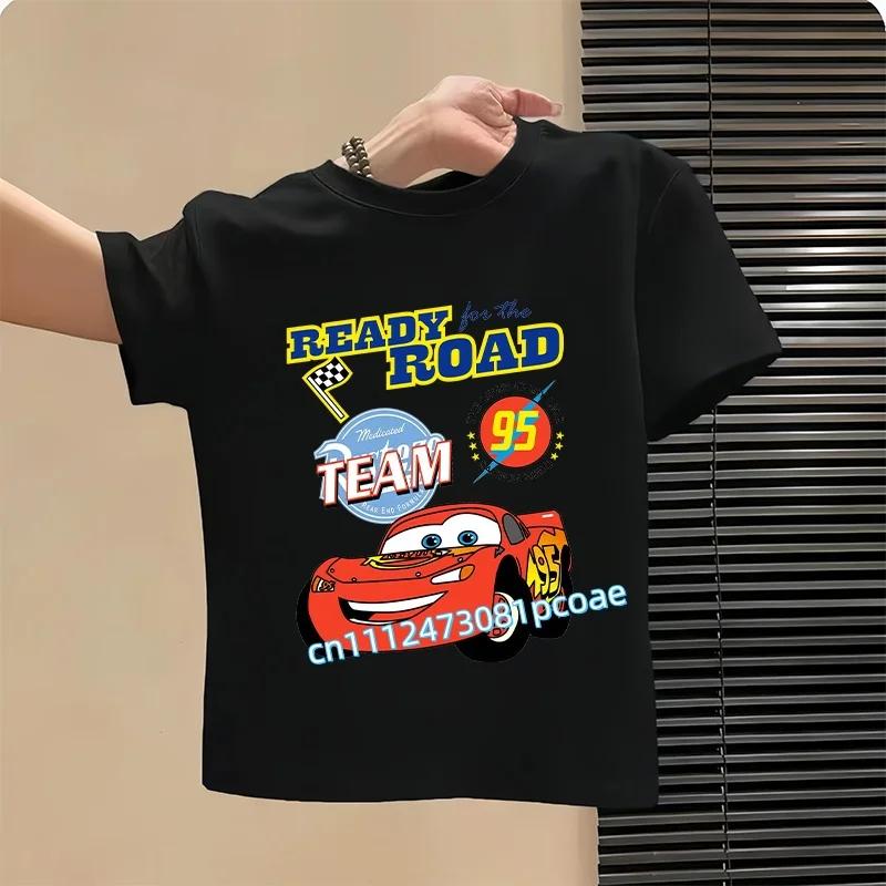 Heißer Verkauf Auto Pixar Lightning McQueen Druck Niedliche Kinder T-Shirts Mädchen Kleidung Baby Jungen Kurzarm T-Shirt Sommer Kinder Oberteile
