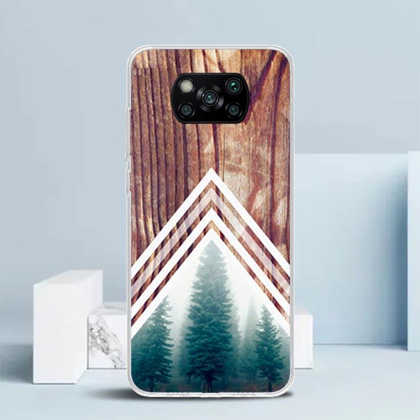 Forest Geometry Wood Nature Phone Case For Xiaomi Poco F7 Ultra X5 X6 X7 Pro M7 Redmi 15C 15 13C 13 12C 12 10C 10 10A 9 9C 9A 9T