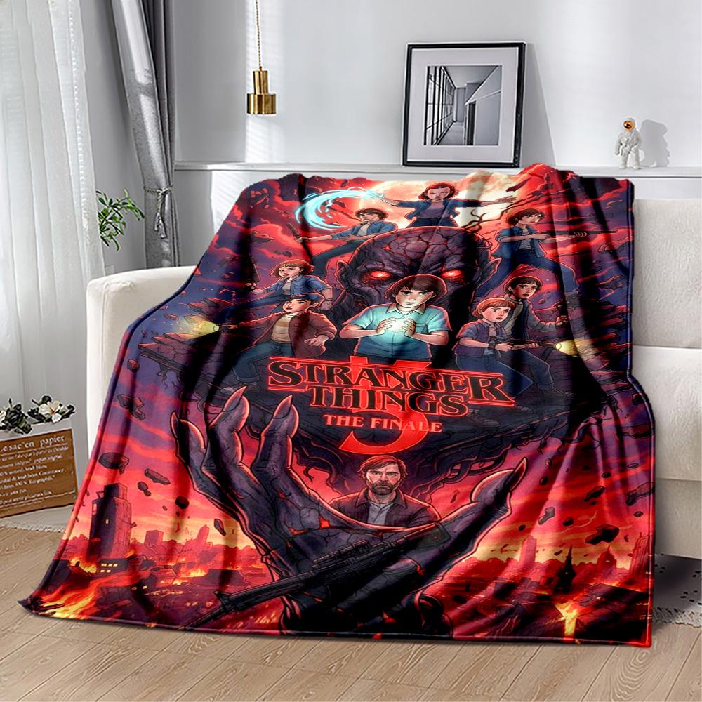 Stranger Things Mashup Suitable Blanket for Offices, Travel, Living Rooms Also a Good Gift for Friends and Family Suitable for All Seasons.