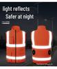 Men's Summer Cooling Vest with Fan and Reflective Strips for Construction Sites