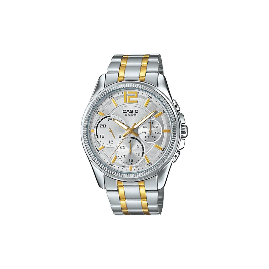 CASIO Men Standard Series 42mm Silver Watch MTP-E305SG-9AVDF Silver Dial