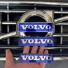 Car front grille logo/blue and black letter badge/steering wheel sticker for Volvo V50 S60L XC60 S40 XC90 V60 S80 V90 V70 V6 T6