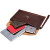 Herren Handtasche Echte Leder Dokumententasche für Herren Herren Leder Clutch Tasche für Handy Mini iPad Umschlagtasche mit Armband Geldbörse