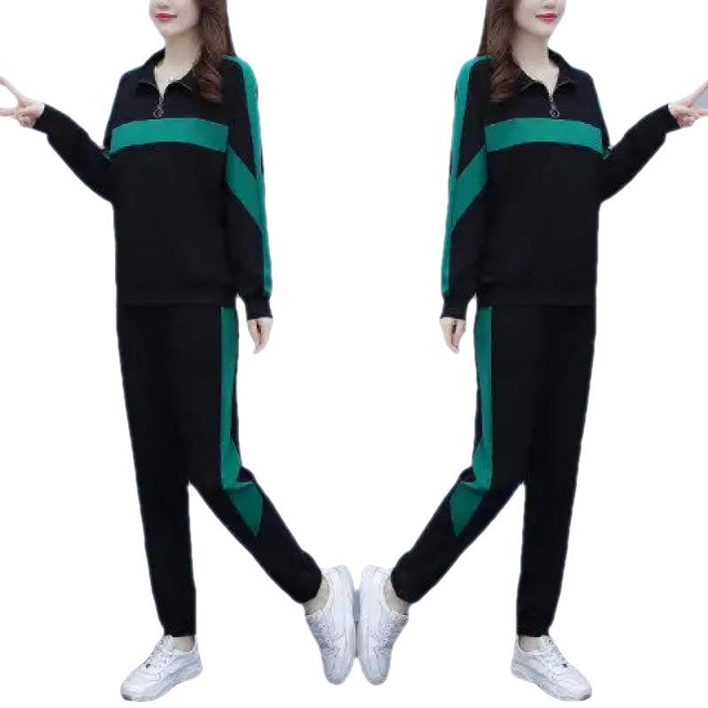 Women's Autumn Style Casual Set - Elegant and Slimming, Suitable for Covering Up Fat Areas and Slimming Down. Two-piece Set.