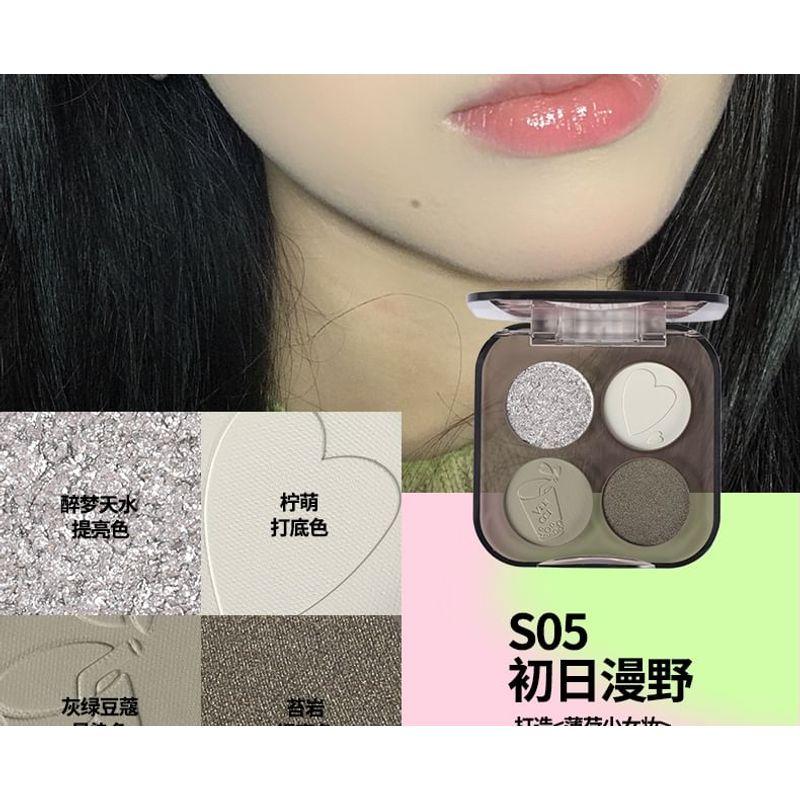 VEECCI - Glitter Quad Eyeshadow Palette - 5 Types