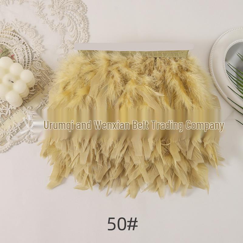 10-15CM Turkey Feather Trim for Clothing, DIY, and Jewelry Decor