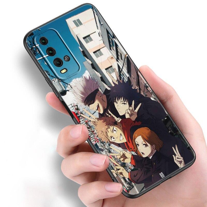 Anime Jujutsu Kaisen Ryomen Sukuna Phone Case For Xiaomi Redmi Note 11 10 9 8 Pro 11T 10T 10S 9S 8T 9 9A 9C 9T Black Soft Cover