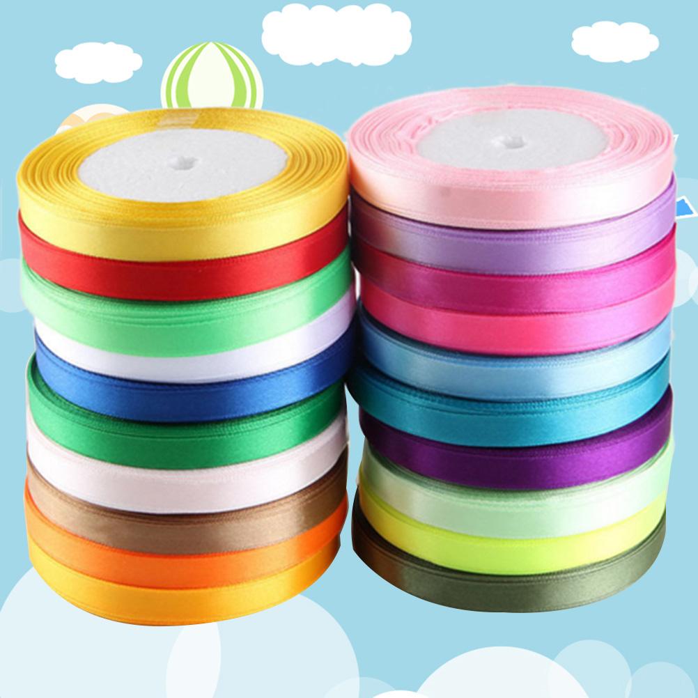 Buy 12pcs Mixed Colors Grosgrain Satin Ribbons Wedding Ribbons DIY Bow