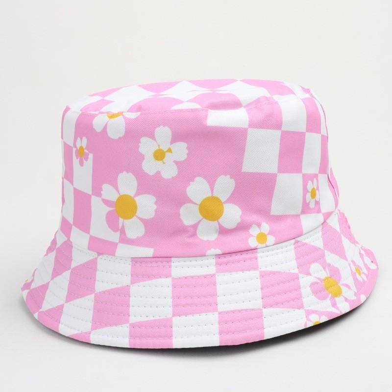Retro Print Bucket Hat With Sun Protection For Outdoor Activities
