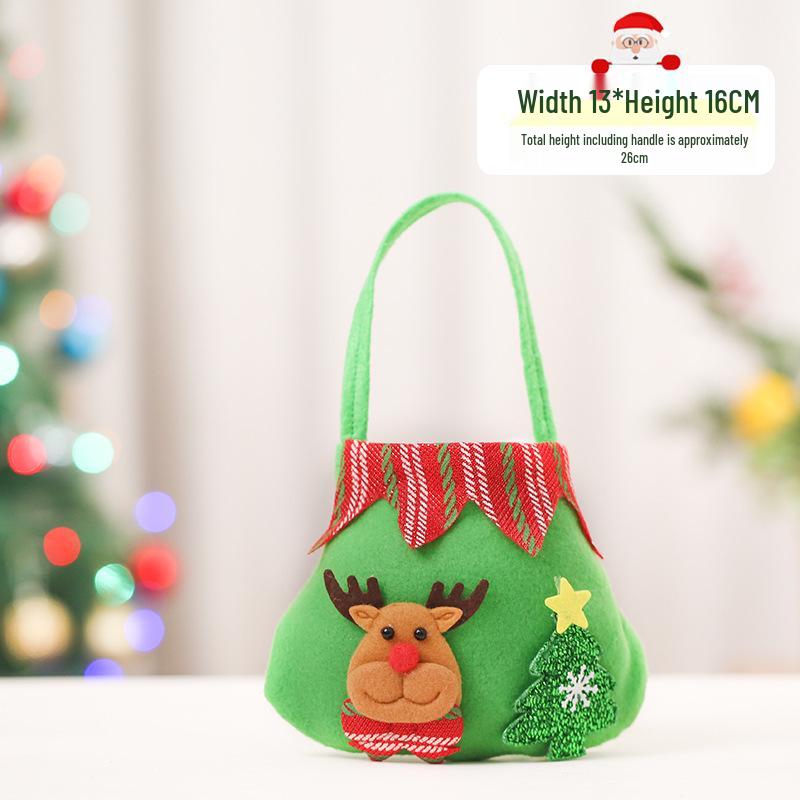 Christmas Eve Gift Tote with Santa, Snowman & Reindeer Design