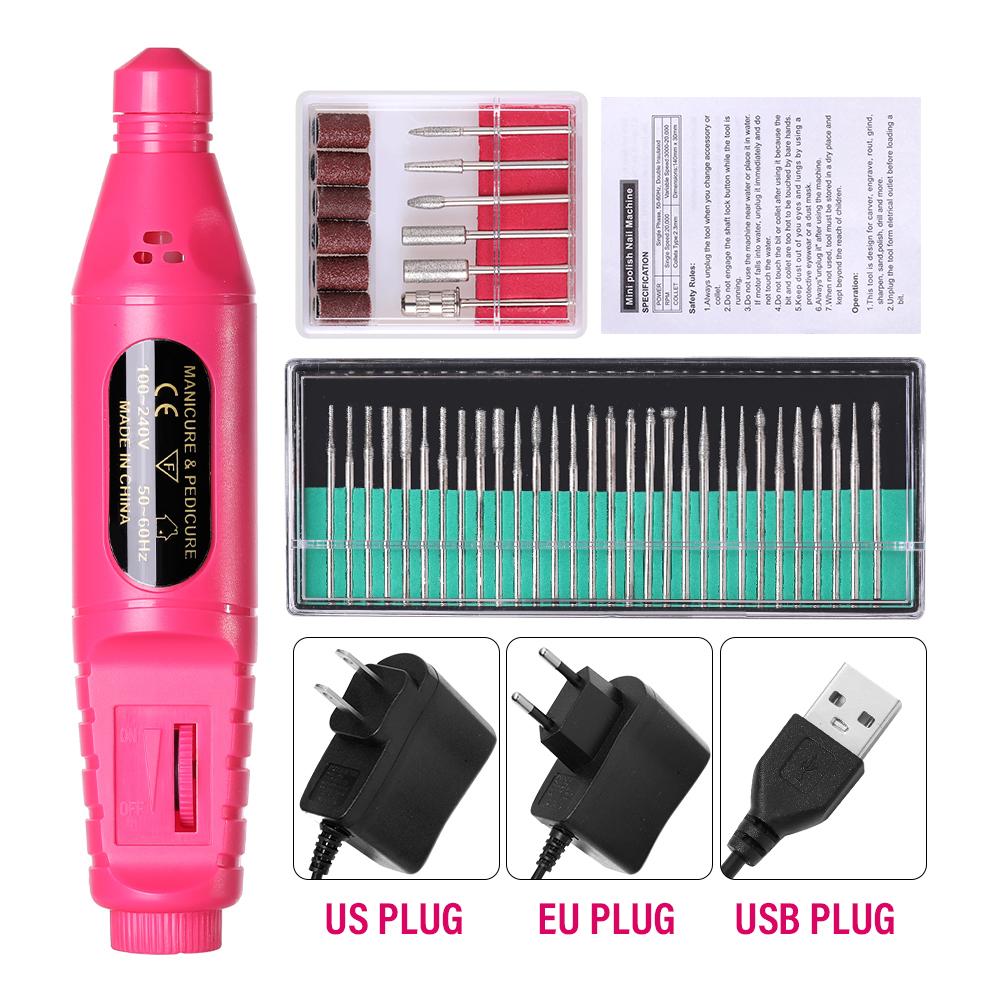 CNHIDS Professional Electric Nail Drill Machine Manicure Tools Pedicure Drill Set Portable Nail File Nail Drill Equipment